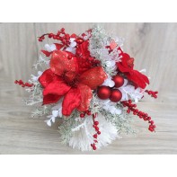 Vánoční flower box červený velký ...